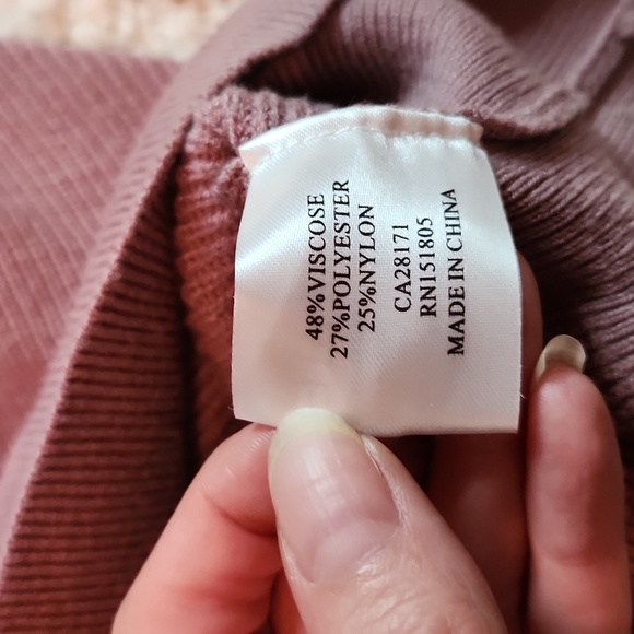 Ash & antler mauve mockneck  drop shoulder batwing sleeves - Picture 6 of 8